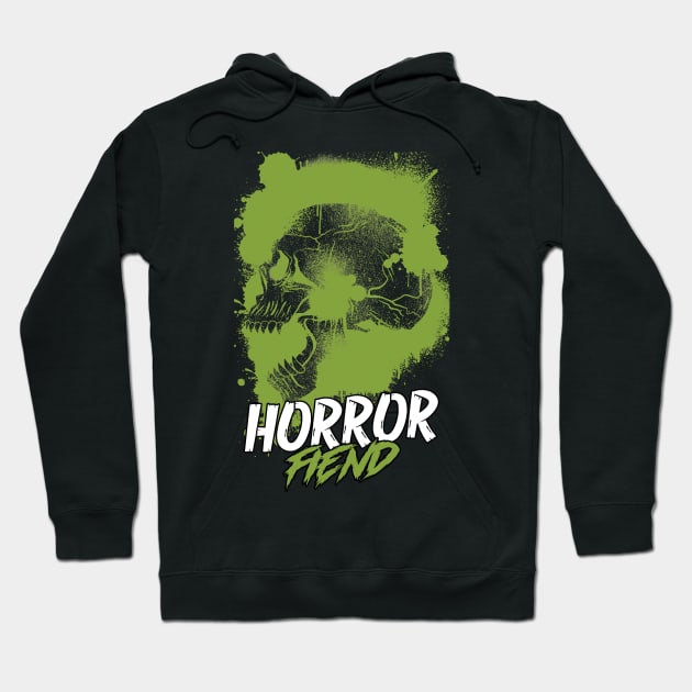 Horror Fiend Spooky Scary Skull Scary Movies Hoodie by AutomaticSoul